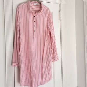 Shirt dress.  Great transition outfit.